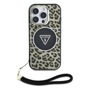 Guess iPhone 16 Pro Max Hülle Case Cover MagSafe Cord Strap Leopard Triangle - Bild 1 von 6
