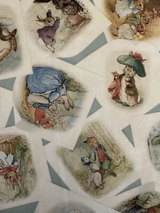 PETER RABBIT & FRIENDS BY RILEY BLAKE NURSERY KIDS BOOK COTTON FABRIC HY - Picture 1 of 8
