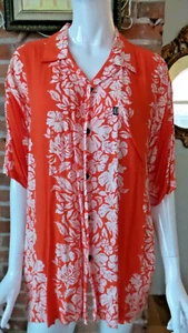 Vintage Herren Hawaii Print Hemd Pineapple Connection Kurzarm Orange - Bild 1 von 7