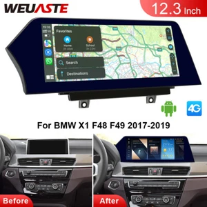 12.3'' Car GPS Blade Screen Auto BT Navi DSP 4G+64G For BMW X1 F48 F49 2017-2019 - Picture 1 of 12