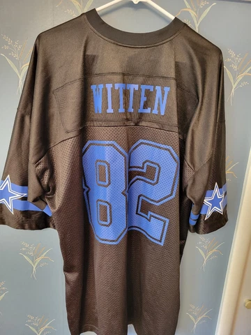 Authentic Dallas Cowboys Jersey XXL 2XL Jason Witten #82 Black Blue Silver Cover