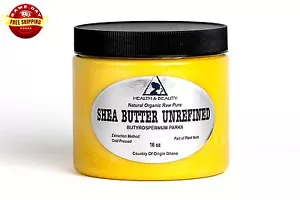 SHEA BUTTER UNREFINED YELLOW ORGANIC by H&B Oils Center PREMIUM GHANA 64 OZ - Picture 1 of 12