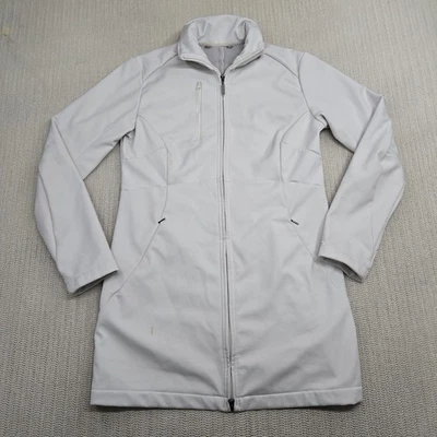 Chaqueta Columbia Mujer Grande Gris Larga Softshell Cremallera Completa Exterior Senderismo Foto 1 de 4