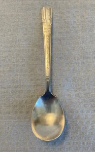 1939 NY World's Fair Sugar Spoon, Theme Bldg, Wm Rogers IS Silver Plate, 6"L - Picture 1 of 10