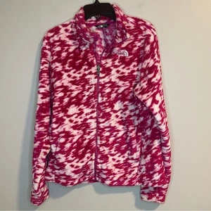 The North Face Kids Pink and White Osito Teddy Jacket - Picture 1 of 6
