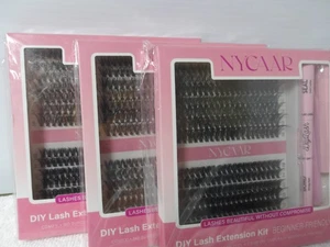 3 Set Konvolut NYCAAR DIY Wimpernverlängerung Kit - Wimpern Cluster Set - Bild 1 von 1