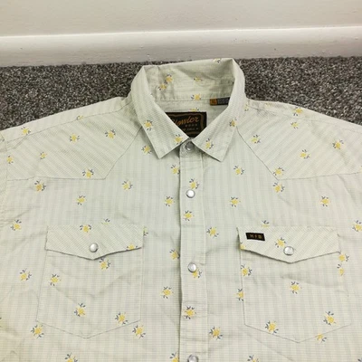 Howler Bros Shirt Floral Western H Bar B Snapshirt S/S Button Floral Mens XL - Image 1 of 4