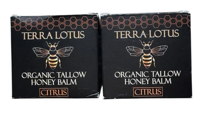 2 x Terra Lotus Organic Tallow Honey Balm All Natural Moisturizer - Citrus - 2oz - Image 1 of 4