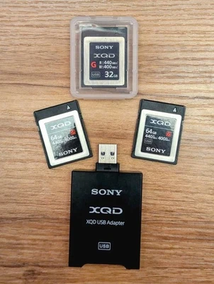Sony XQD USB Adapter with 64GB and 32GB Memory Cards Bundle - Image 1 of 2