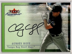 2000 Fleer Autographics Baseball Aubrey Huff AUTO DEVIL RAYS - Picture 1 of 1