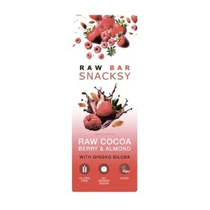 Snacksy Raw Chocolate Alternative Berry & Almond Bar 40g - Picture 1 of 1