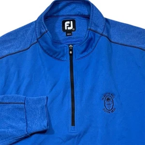 Footjoy 1/4 Zip Pullover Mens XL Blue Golf Performance Tech Stretch Lightweight - Picture 1 of 12