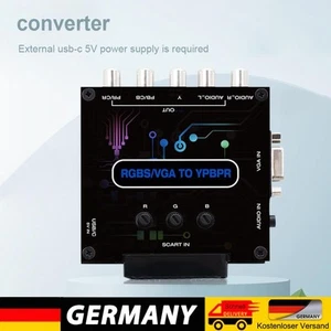 RGBS VGA SCART ZU YPBPR Konverter Video Adapter Farbe Helligkeit einstellbar - Bild 1 von 12