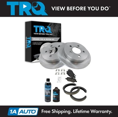 Kit de pastillas de freno trasero y rotor TRQ para Pontiac Montana 2005 Foto 1 de 4