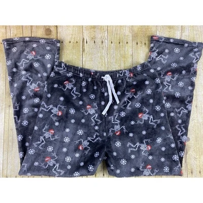 Women's Size Large Christmas Skeleton Fleece Lounge Pants - Image 1 of 4