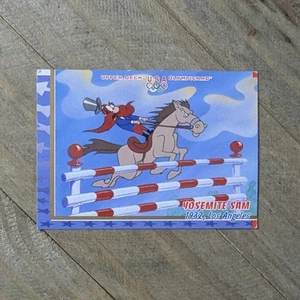 1996 Upper Deck Olympicard Looney Tunes #17 Equestrian Bugs Bunny Daffy Duck - Bild 1 von 6