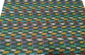 1.5 yards Multicolor Fabric 38" x 53" Geometric Lightweight Denim *read - Picture 1 of 5