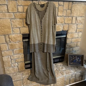 Vintage Carole Little 2pc Maxi Dress Set - Size 14 Excellent Condition - Picture 1 of 7