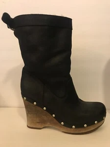 Ugg Carnegie Stiefel schwarz Wildleder Plateau Uggs 1001317 US 8EURO 39 JAPAN 250 - Bild 1 von 11