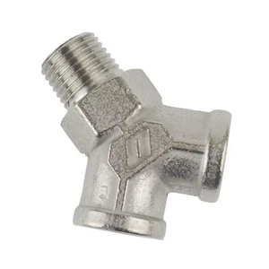 1/4" BSP Y pieza/conector de 3 vías pieza de camiseta hembra-hombre-hembra FT059 - Imagen 1 de 1