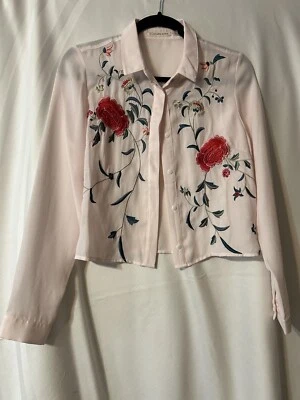 Camisa Bordada Mostaza Semilla Melocotón Talla S Foto 1 de 4