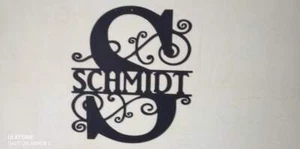 Namensschild Monogramm von A-Z aus 3mm Stahl von 60cm-90cm Handarbeit Unikat - Picture 1 of 3