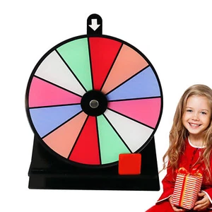 Color Spinning Prize Wheel Tabletop Arylic Board Sturdy Stand Tradeshows Game - Picture 1 of 8