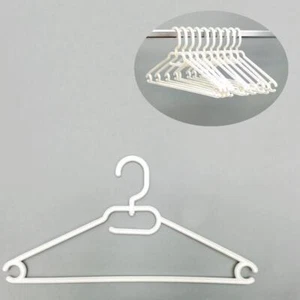 BK015= 30 Weber Kunststoffbügel weiss Wäschebügel  Kunststoffkleiderbügel Hosen - Bild 1 von 1