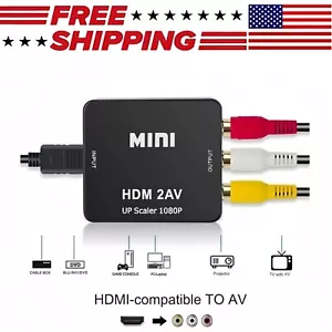 1080P AV RCA zu HDMI 1080P RCA CVBS Video Audio Composite Konverter Mini Adapter - Bild 1 von 18