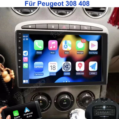 RRRRADIO 32GB Android 15 Carplay Autoradio Für Peugeot 308 408 2007-2015 GPS Navi WIFI