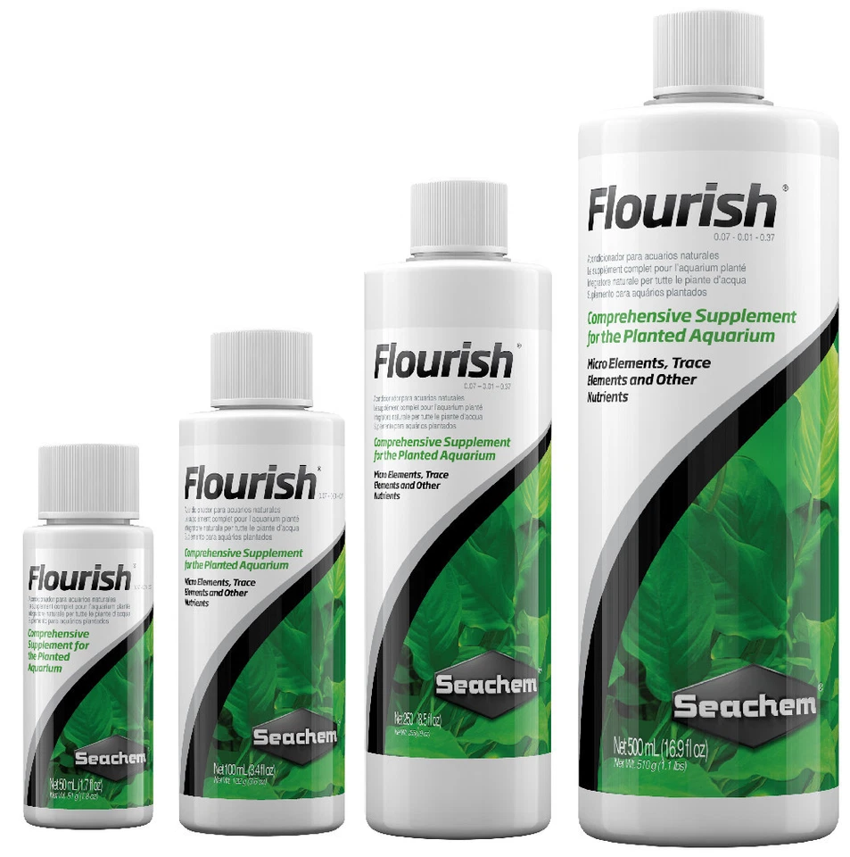 Seachem FLOURISH 50 100 250 500ml Live Aquatic Plant Food Nutrients Fertiliser