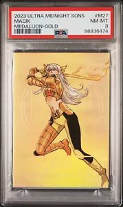 2023 marvelultra midnight sons Gold Medallion Magik /200 PSA 8 - Picture 1 of 2