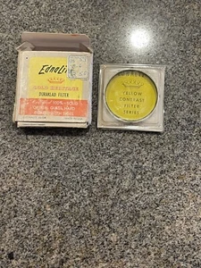 Vintage Ednalite Gold Heritage 1950er Jahre Medium Gelb Y2 25A FILTER mit Box - Bild 1 von 4