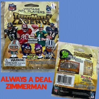 2023 NFL Legends TeenyMates NFL PLAYERS NEW 2 FIGURES 2 PUZZLE PCS SHEET TMBNL1 Foto 1 de 4