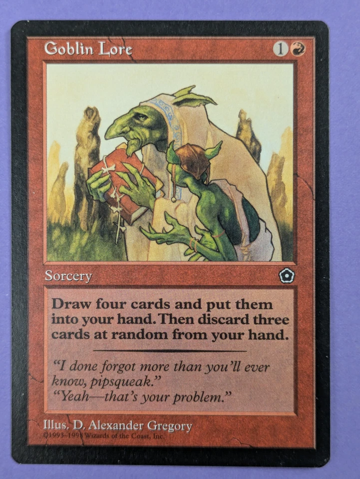 MTG Magic The Gathering: Portal Second Age: Goblin Lore Uncommon - LP - Image 1 of 2
