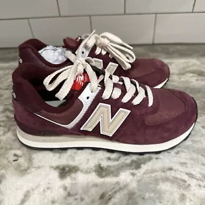 Tenis de estilo de vida New Balance 574 U574HMG para hombre Borgoña Nubuck talla 6 - Imagen 1 de 6