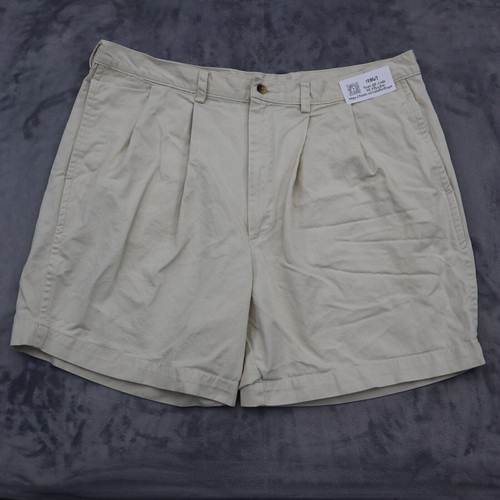 Nautica Shorts Mens 40 Khaki Pleated Front High Rise Outdoor Casual