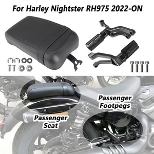 Passenger Pillion Seat Footpegs Mount Peg Kit For Harley Nightster RH975 2022-ON - Foto 1 di 23