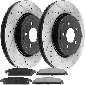 Front Brake Rotors & Brake Pads for Challenger Chrysler 300 Dodge V8 5.7L g7 - Imagen 1 de 5
