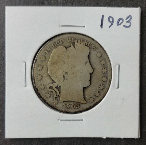 1903 50c Barber Silver Half Dollar Cover
