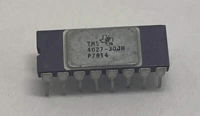 Chip de computadora vintage Texas Instruments 4027-30JH cerámica de 16 pines P7814 Foto 1 de 3