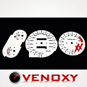 Honda CBR 1100 XX Blackbird 1996-2000 KM/H Aftermarket White Gauge Faces - Bild 1 von 1