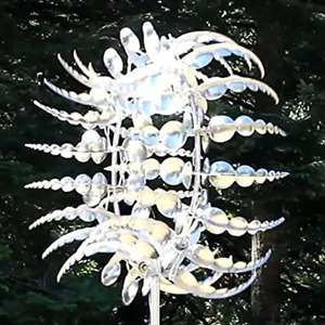 Magical And Unique Metal Windmill Patio Lawn Garden Border Wind Spinners Decor