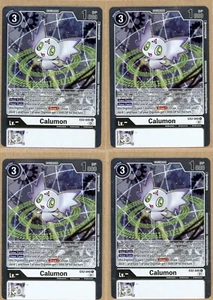 CALUMON X 4 Digimon CCG Digital Hazard FOIL RARE Playset EX2-045 - Picture 1 of 1