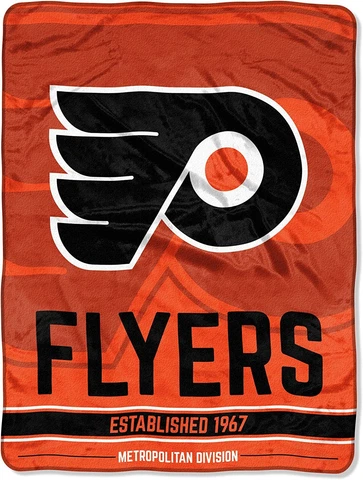NHL Philadelphia Flyers Super Plush Throw Blanket-46"x60" - Volume Discount Cover