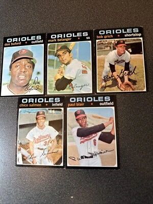 1971 Topps Orioles 11 cartas Belanger Blair Grich Buford Salmón y más Foto 1 de 4