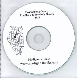 Tazewell Co Illinois IL plat genealogy Pechino proprietari terrieri storia CD - Foto 1 di 1