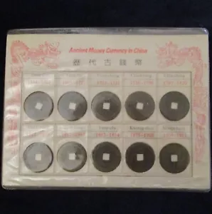 *GUTSE* CHINA, SET 10 MONEDAS, DINASTÍA CHING 1644- 1911, MBC+ - Foto 1 di 1