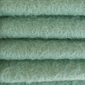 1/4 Yard 300S/CM Türkis Intercal 1/2 Zoll Ultra-Sparsam Lockig Mattiert Mohair Plüsch Stoff - Bild 1 von 4