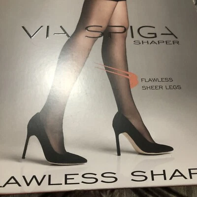 Pantimedias transparentes modeladoras impecables VIA SPIGA desnudas talla E NUEVAS Foto 1 de 4